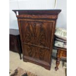 A 19th century French marble topped Louis Philippe secretaire a abattant, width 97cm, depth 47cm,