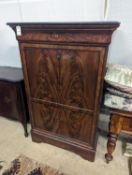 A 19th century French marble topped Louis Philippe secretaire a abattant, width 97cm, depth 47cm,