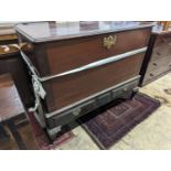 A George III mahogany mule chest, length 128cm, depth 63cm, height 103cm