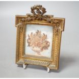 A 19th century ormolu miniature frame , 16.5cm long