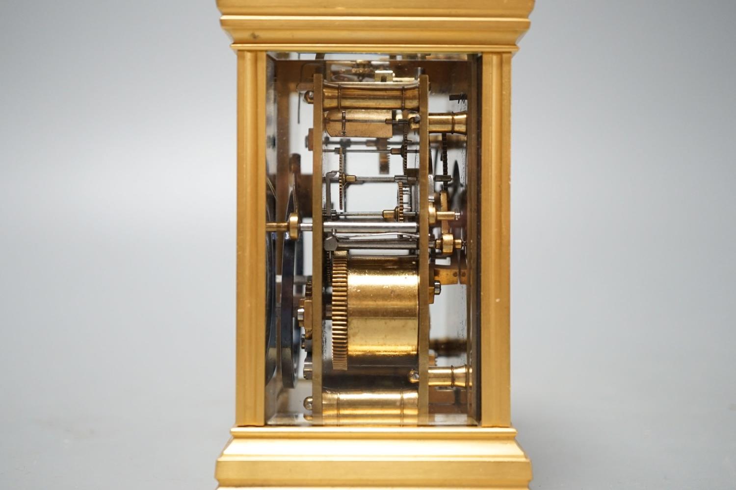 A French gilt-brass carriage clock, 13cm high - Image 2 of 2