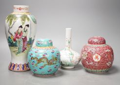 A group of Chinese porcelain, Republic period and later, tallest 23cm