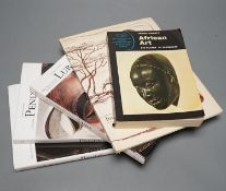 ° ° A collection of books relating to ethnographia including Africa Folk Tales and Sculpture with