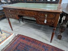 A George IV style mahogany kneehole desk, length ???, depth 73cm, height 80cm