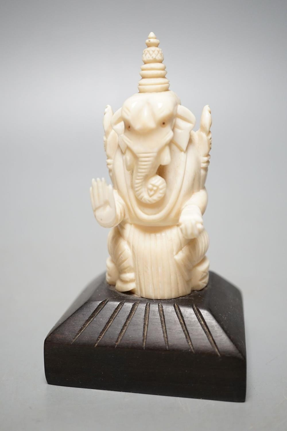 An Indian ivory letter opener, 38cm, and a Ganesh figure - Image 2 of 2