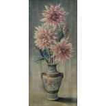 After Tretchikoff, colour print, Chrysanthemums in a Chinese vase, signed in the plate and also