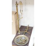 A Victorian brass pan scale.60 cms high from base.