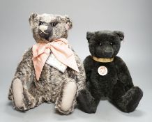 A Steiff ‘Old Black Bear’, Limited Edition with box and certificate 2007, 40cm, with Alpaca Bear,