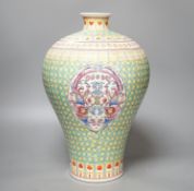 A Chinese enamelled porcelain meiping, 39cm