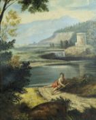 C. Da Vito, oil on board, Italianate landscape, signed, 28 x 23cm