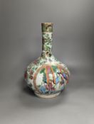 A Chinese famille rose bottle vase, Daoguang period, height 31cm