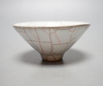 A Chinese crackle glaze bowl, 5cms high.