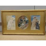 William Edward Frost RA (1810-1877), three watercolours, Studies of mothers with children and a
