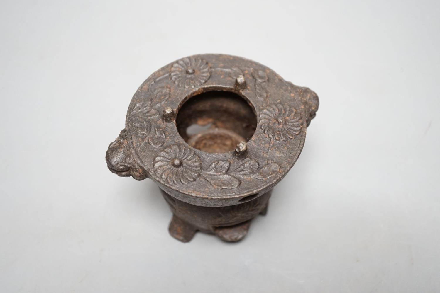 A Japanese cast iron burner stand, 6.5 cms high. - Image 2 of 2