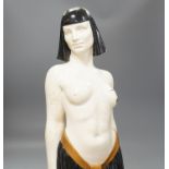 An Art Deco composition figure of an Egyptian lady, 78cm