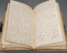 An early 19th century vellum bound hand-written account of a Grand Tour c.1830