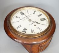 A Camera Kuss & Co. mahogany dial clock,30 cms diameter.