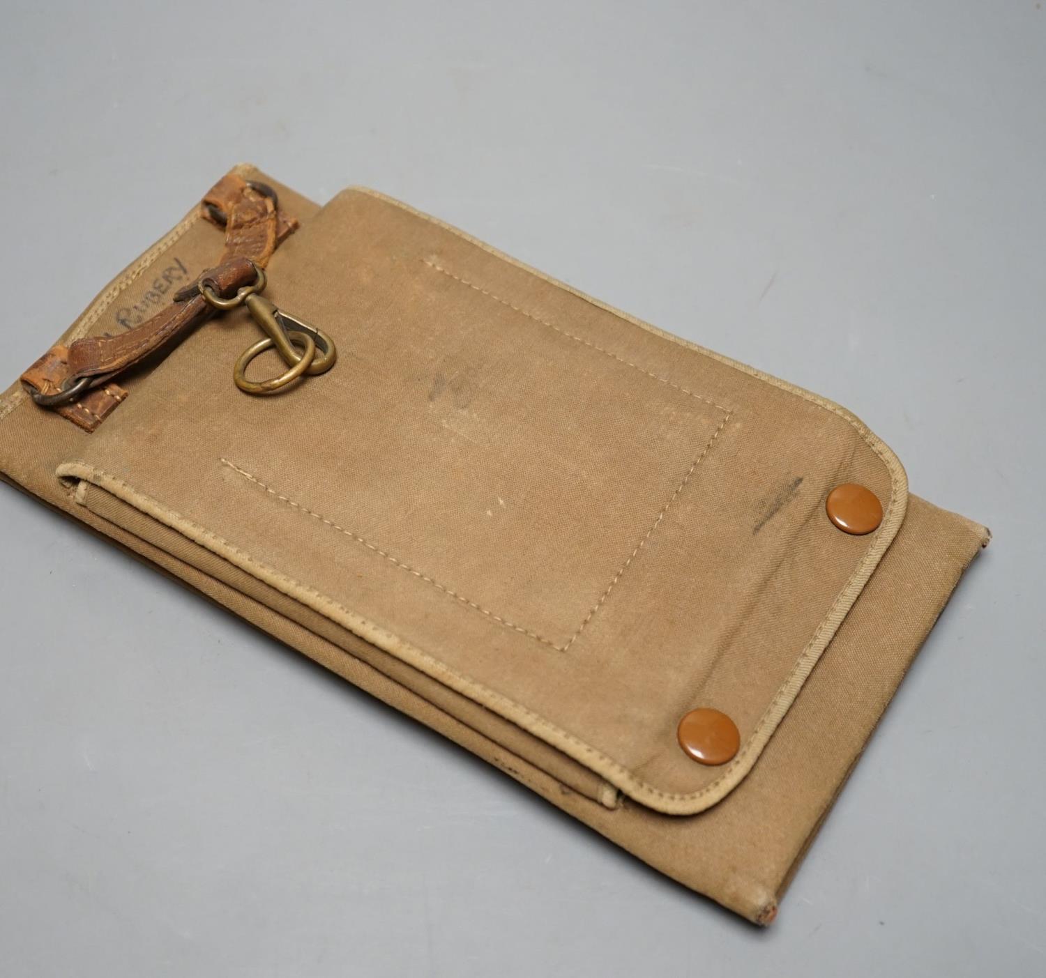 A WW1 observer's manual, with map, field message book, army form and pencil