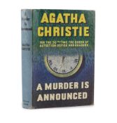 ° ° Christie, Agatha - A Murder is Announced, 1st edition,cloth, in unclipped d/j, The Crime Club,