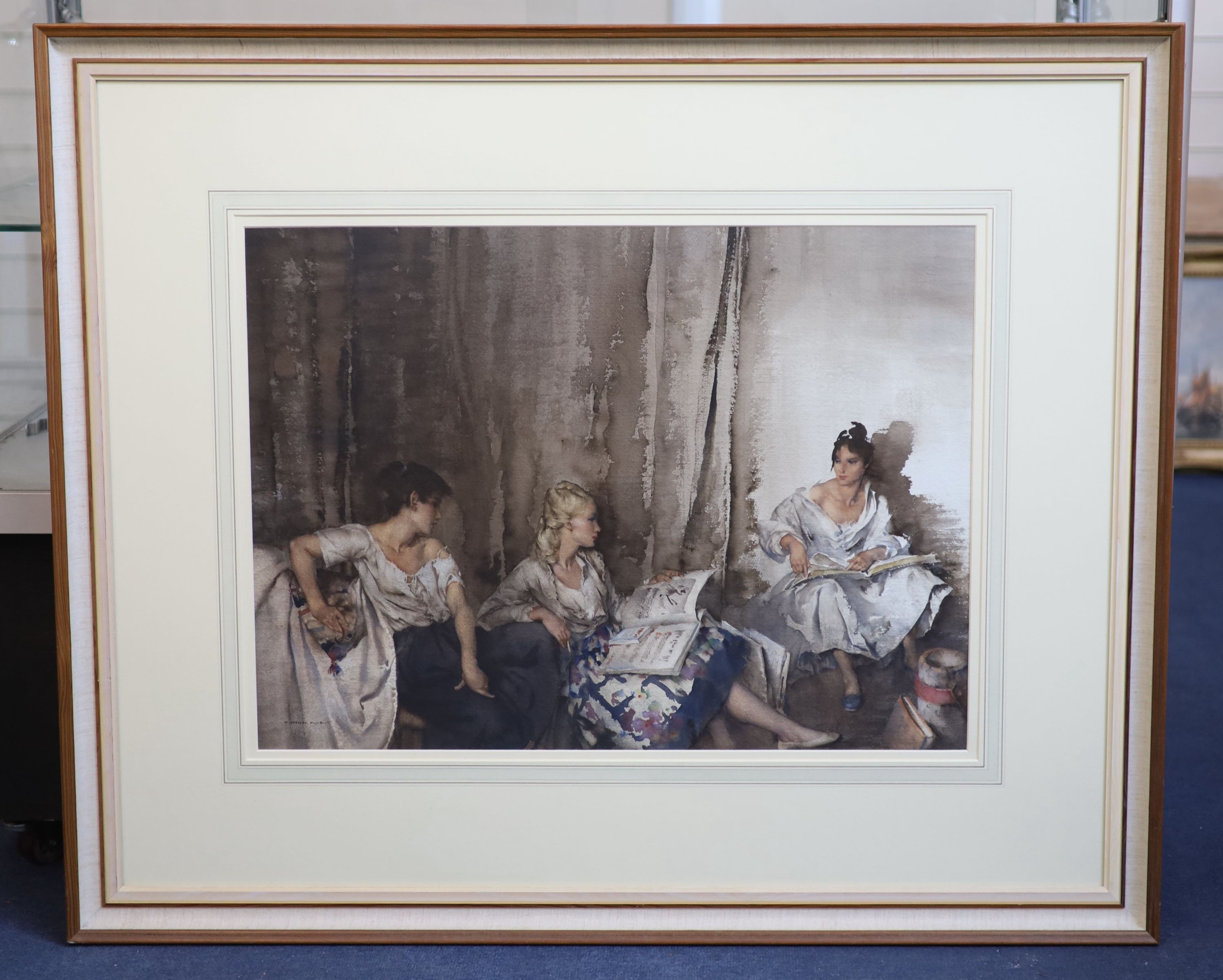 § § Sir William Russell Flint (1880-1969) Three modelswatercoloursigned49 x 66cmWatercolour on paper - Image 2 of 7