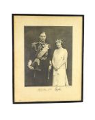 A large signed photograph of the Duke and Duchess of York, Albert and Elizabeth, by Speaight of