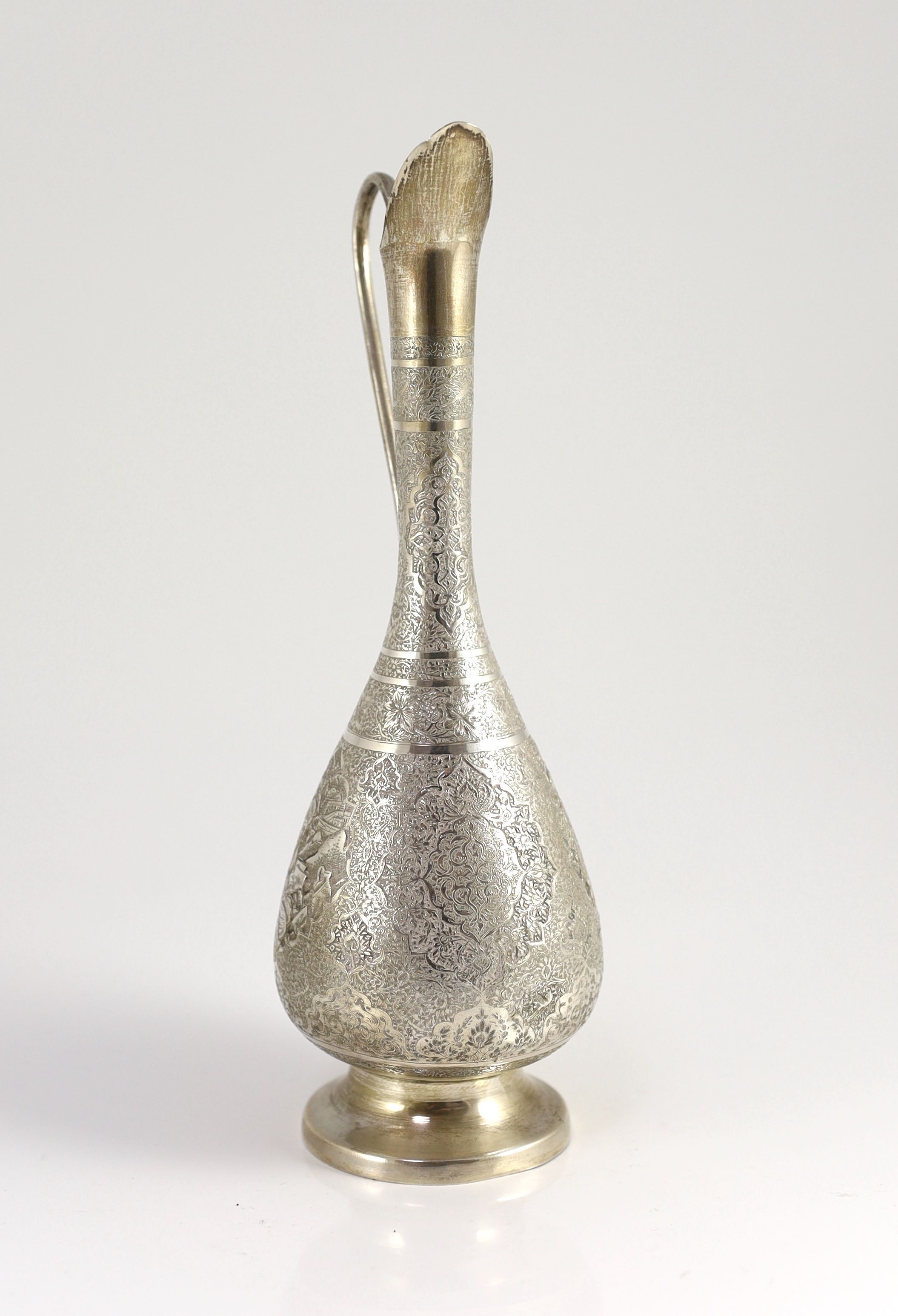 A Persian 84 standard silver ewer and six similar goblets, by Vartan,the goblets with engraved - Image 5 of 6