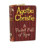 ° ° Christie, Agatha - A Pocket Full of Rye, 1st edition,8vo, cloth, with d/j, indistinct