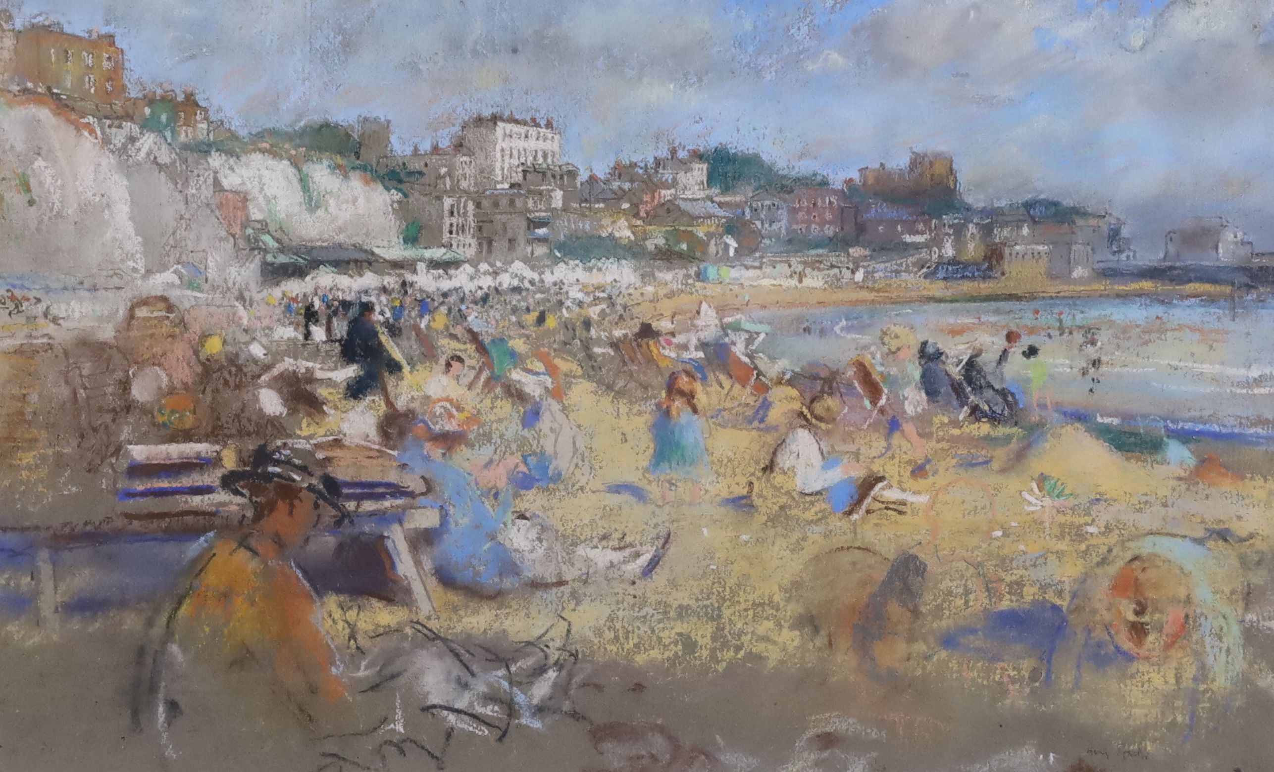 Henry Tonks (1862-1937) 'Broadstairs'pastel and watercolour on papersigned in pencil27 x 43.