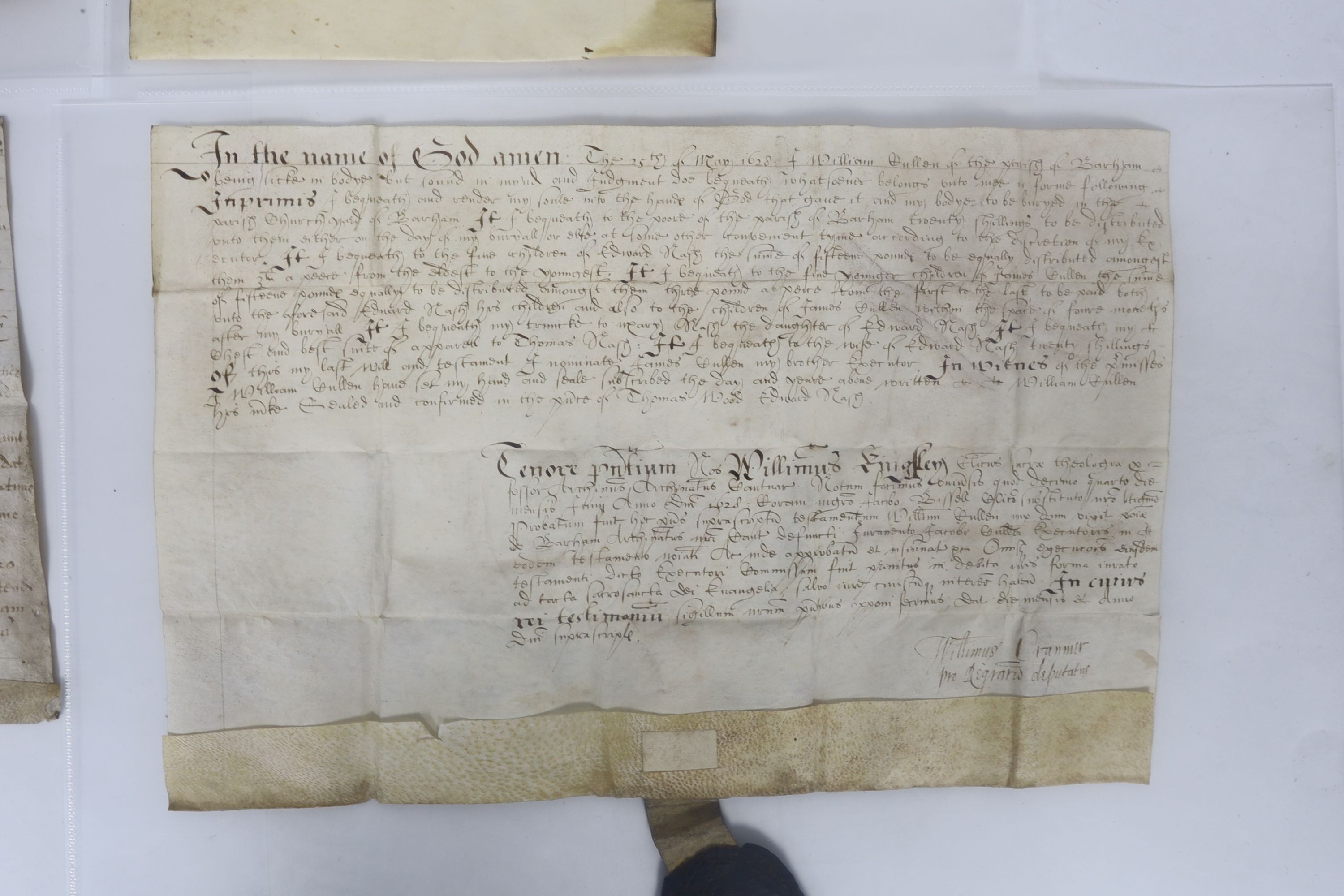 ° ° A Collection of deeds and documents relating chiefly to Kent, 1264-1654, from the collection - Image 36 of 42