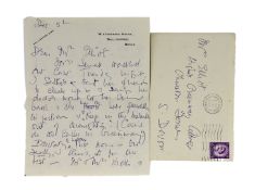 A manuscript letter from Agatha Christie to Mrs Elliot on Winterbrook House notepaper,dated Dec