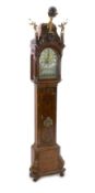 Paulus Bramer En Zoon of Amsterdam. An 18th century Dutch walnut repeating 8-day alarum longcase