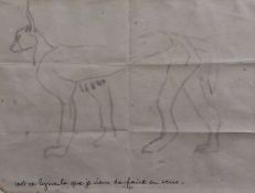 Henri Gaudier-Brzeska (French, 1891-1915) "Cest ce lynx la que je vieus defaires en terre’’ (It’s