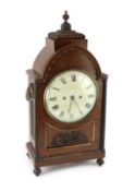 William Storer of London. A Regency parcel ebonised mahogany hour repeating bracket clock,with