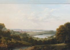 John Tobias Young (1755-1824) View of Southampton across the River Itchen with Southampton Water