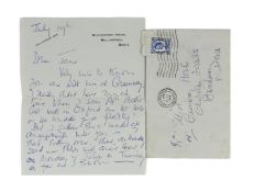 A manuscript letter from Agatha Christie to Mrs Elliot on Winterbrook House notepaper,one sheet,