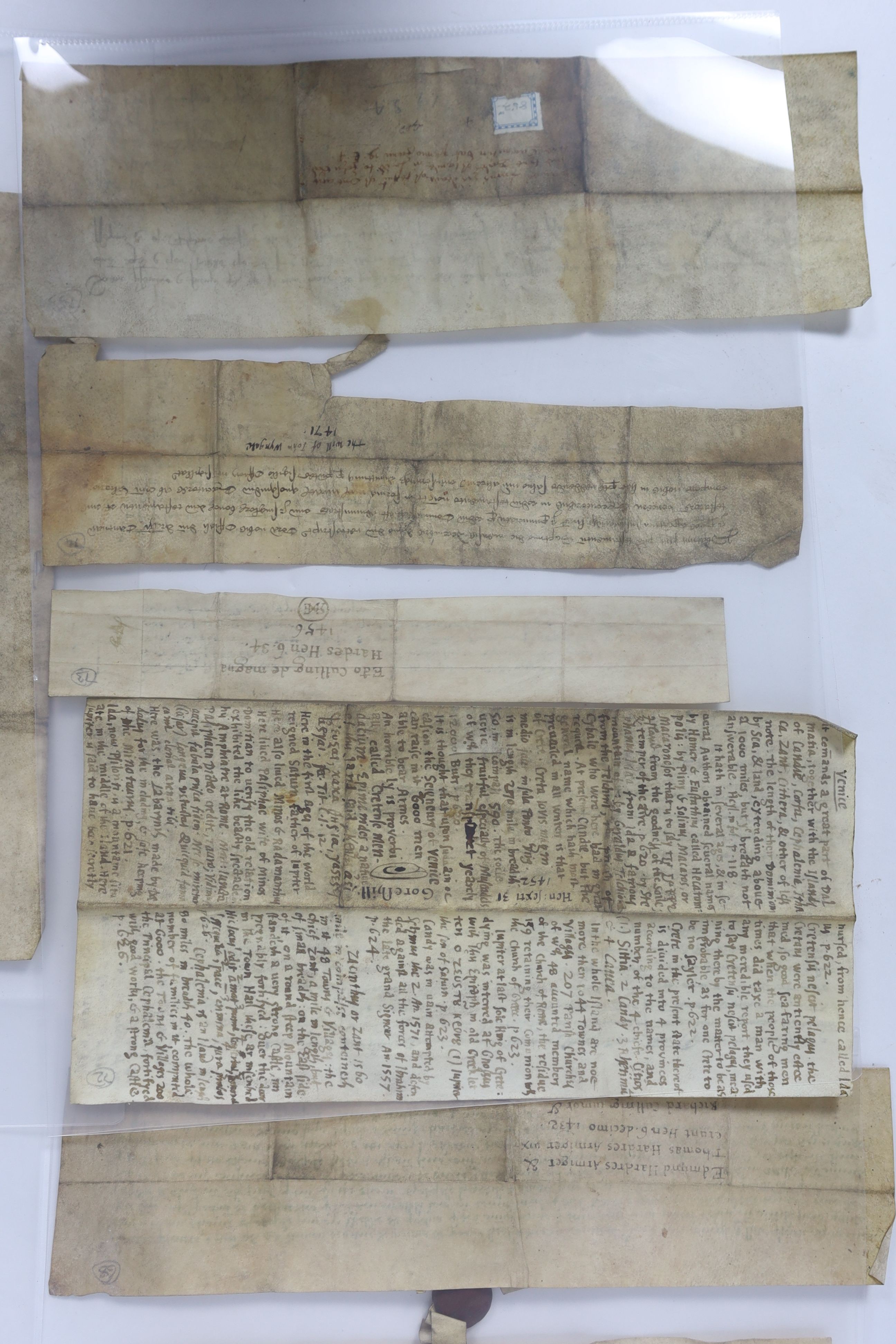 ° ° A Collection of deeds and documents relating chiefly to Kent, 1264-1654, from the collection - Image 32 of 42