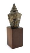 A Thai bronze crowned head of Buddha, 16th/17th century,cf. a similar head of Buddha in the