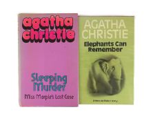 ° ° Christie, Agatha - Two works - Elephants Can Remember, 1st edition,cloth, in unclipped d/j, with