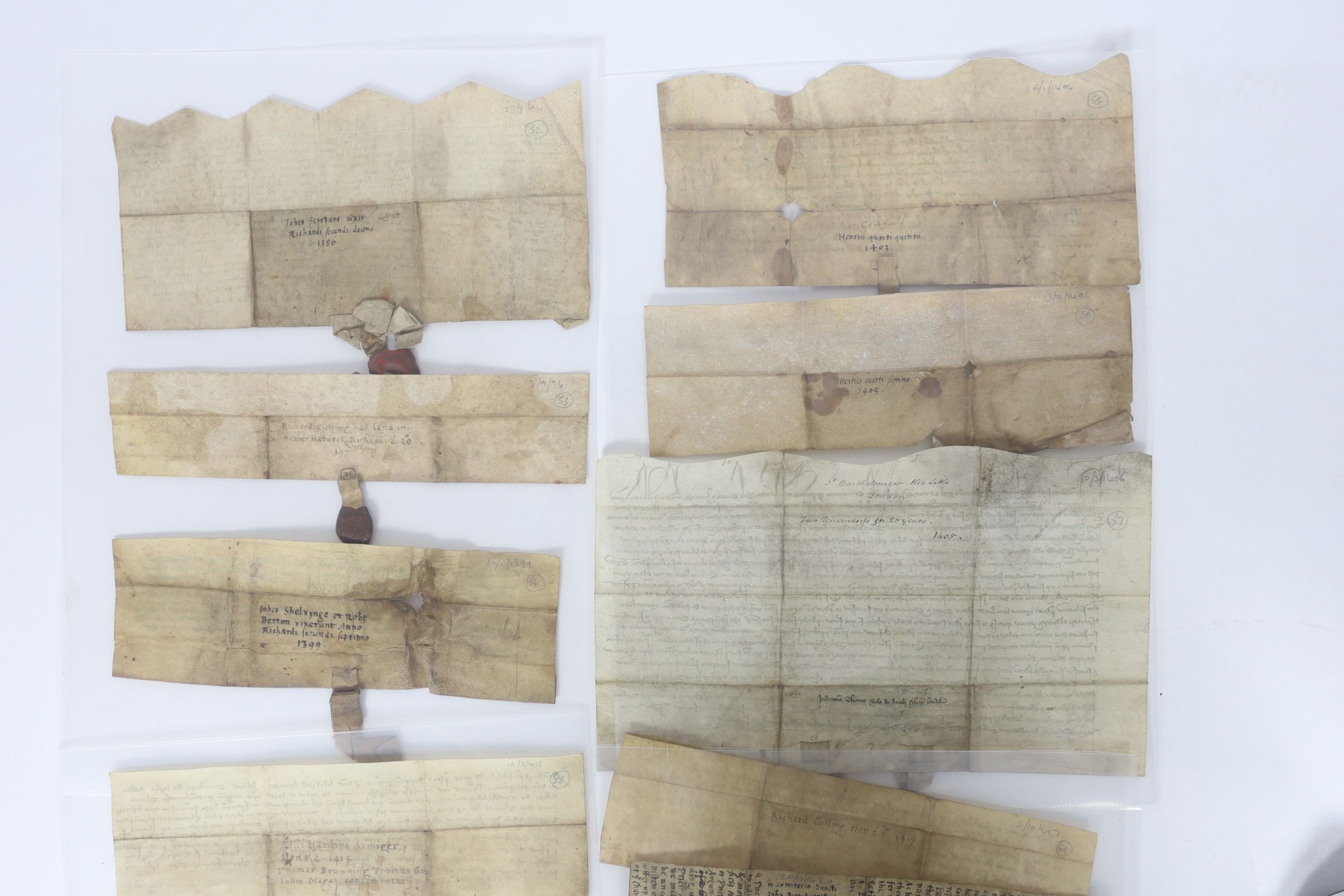 ° ° A Collection of deeds and documents relating chiefly to Kent, 1264-1654, from the collection - Image 26 of 42