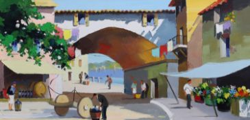 Cecil Rochfort Doyly-John (1906-1993) 'The Archway at Cap d'Antibes near Nice and Monte Carlo'oil on