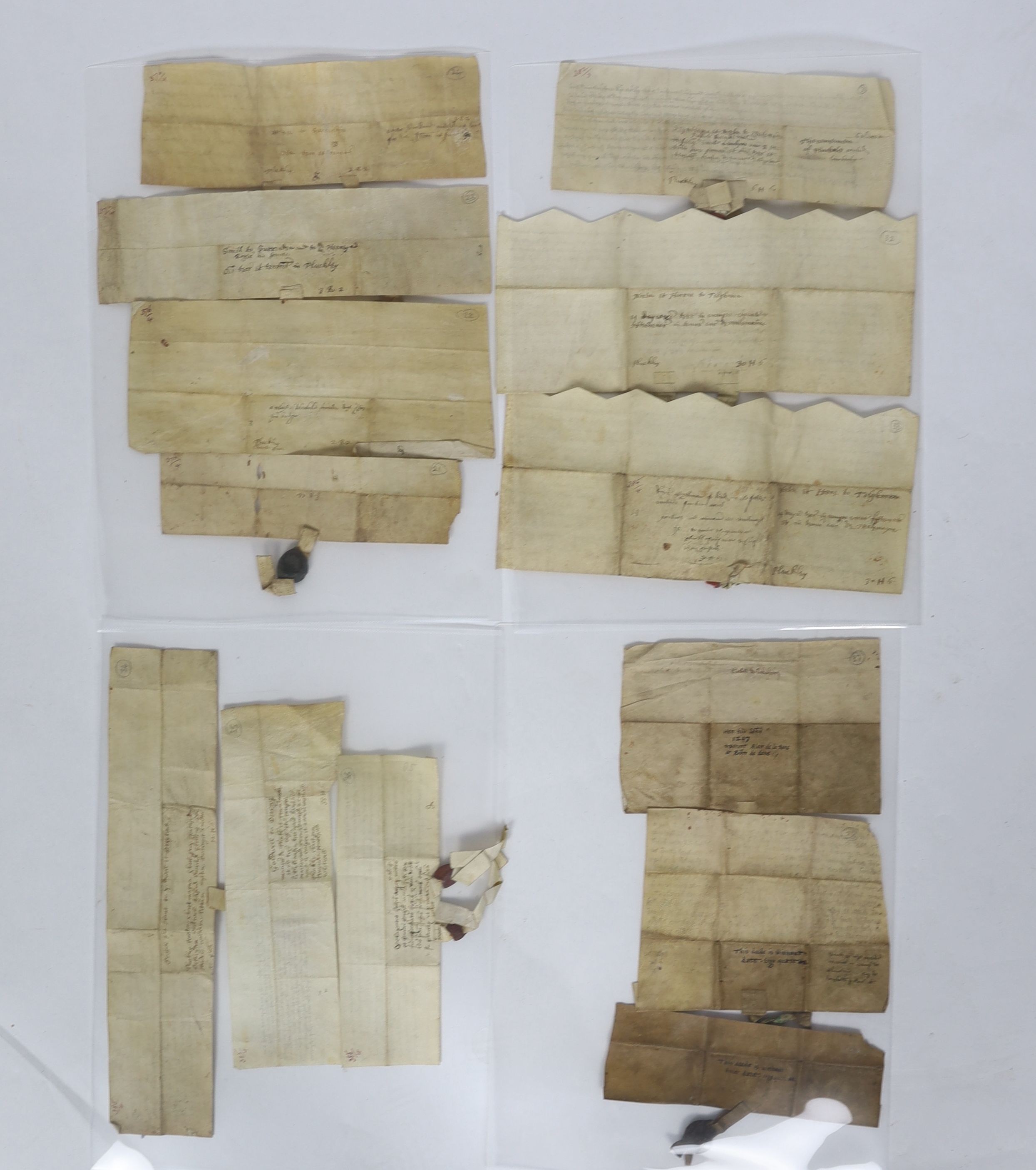 ° ° A Collection of deeds and documents relating chiefly to Kent, 1264-1654, from the collection - Image 15 of 42