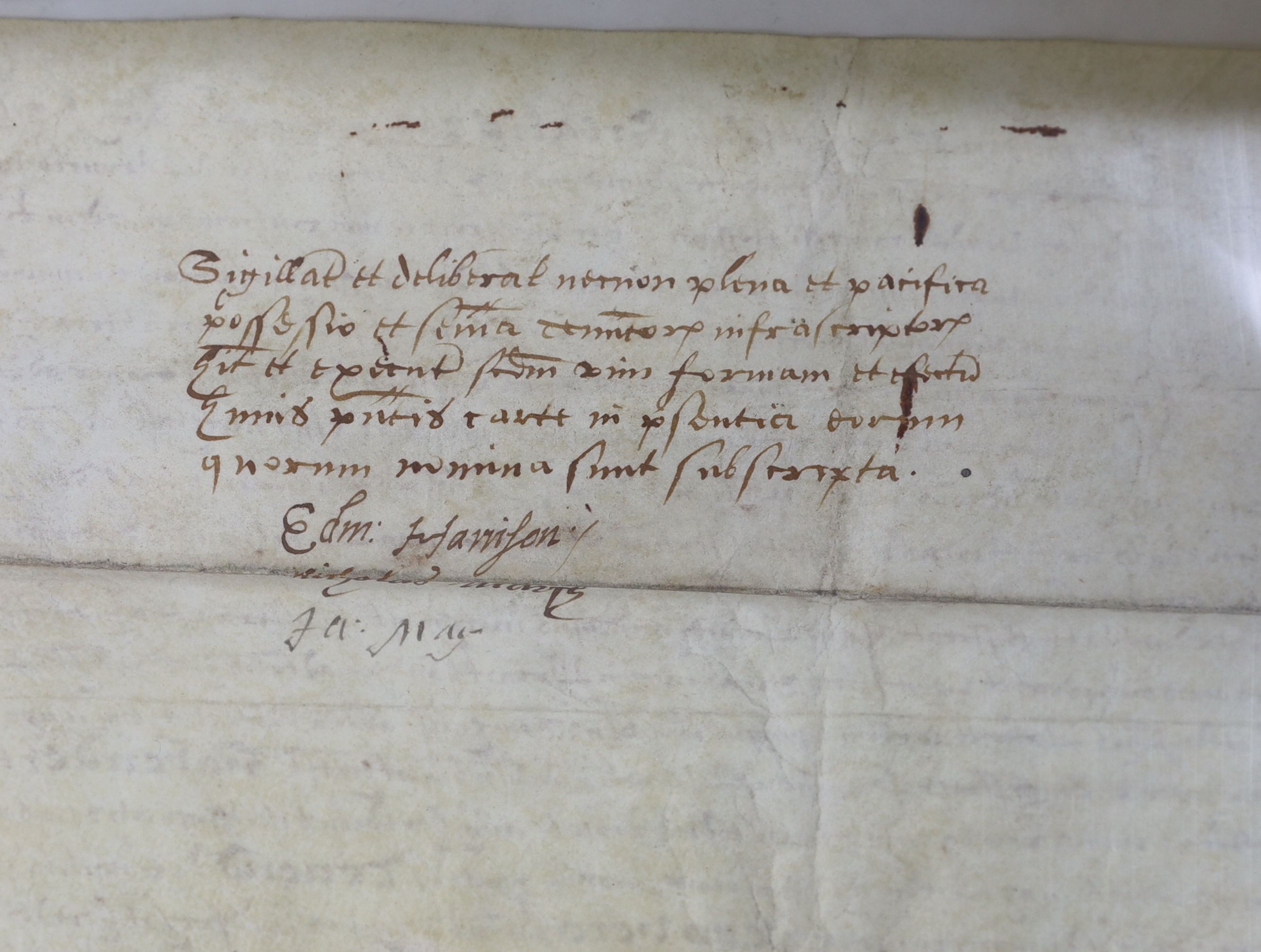 ° ° A Collection of deeds and documents relating chiefly to Kent, 1264-1654, from the collection - Image 42 of 42