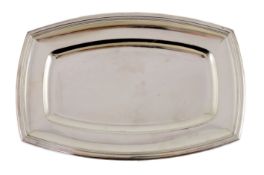 A 1920’s French 950 standard serving dish, retailed by Boin-Taburet, Paris,length 44.7cm, 49oz.Minor