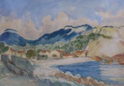 Derwent Lees (Australian, 1885-1931) 'Cassis' ink and watercolour24 x 33cmLooks to be in very