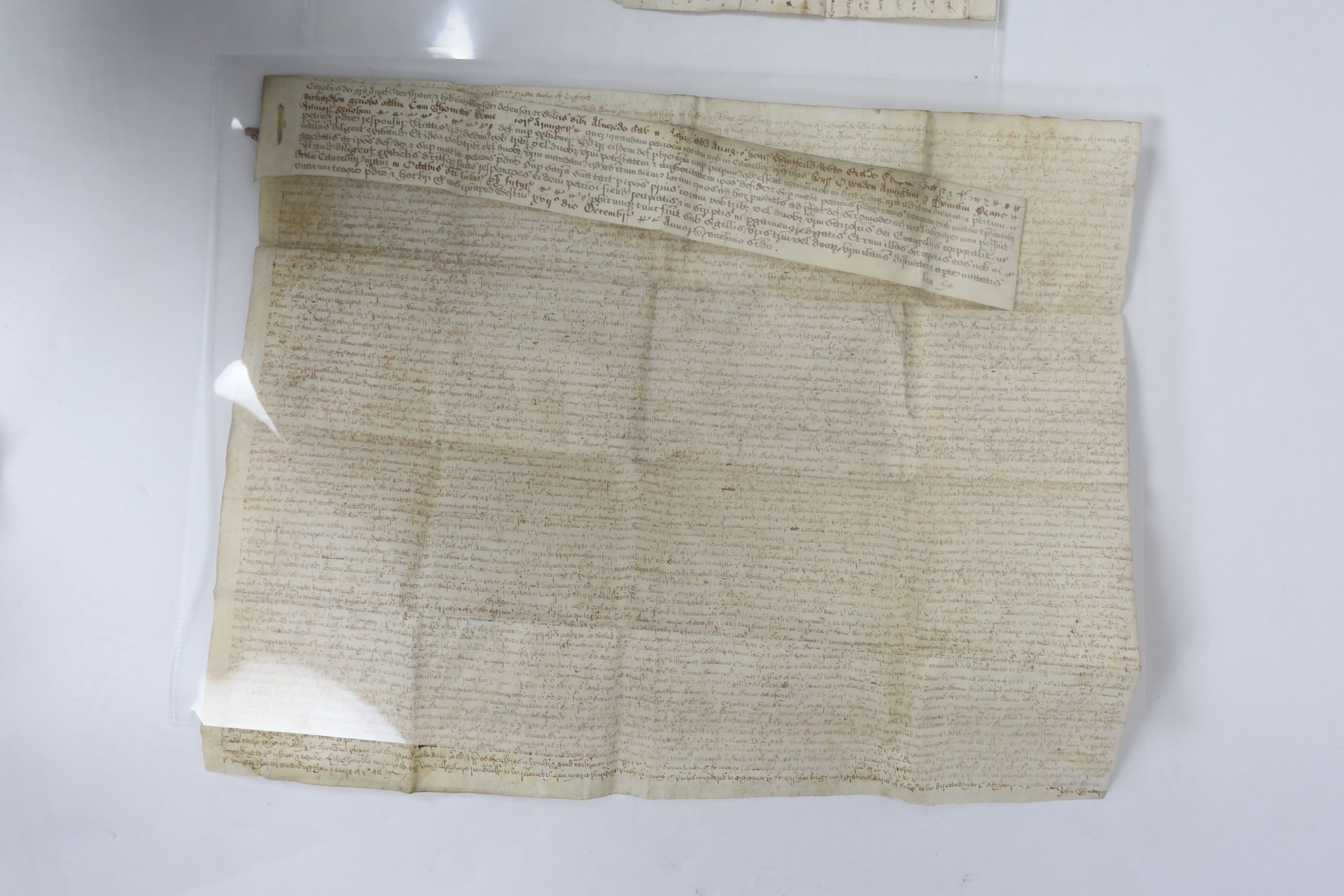 ° ° A Collection of deeds and documents relating chiefly to Kent, 1264-1654, from the collection - Image 40 of 42