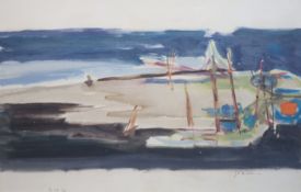 § § Donald Hamilton Fraser R.A, (1929-2009) Coastal landscapewatercolour on papersigned and dated