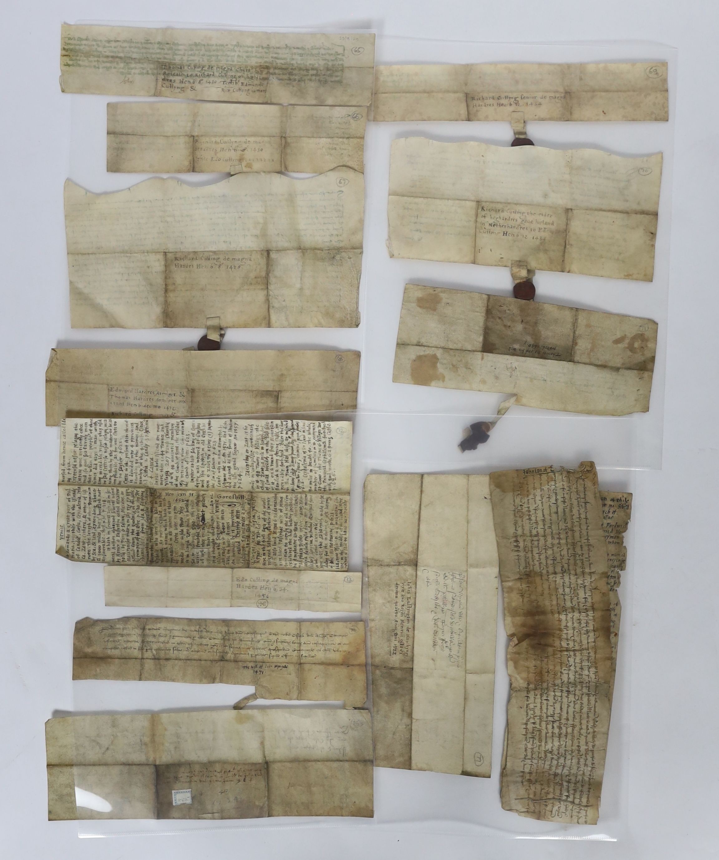 ° ° A Collection of deeds and documents relating chiefly to Kent, 1264-1654, from the collection - Image 31 of 42