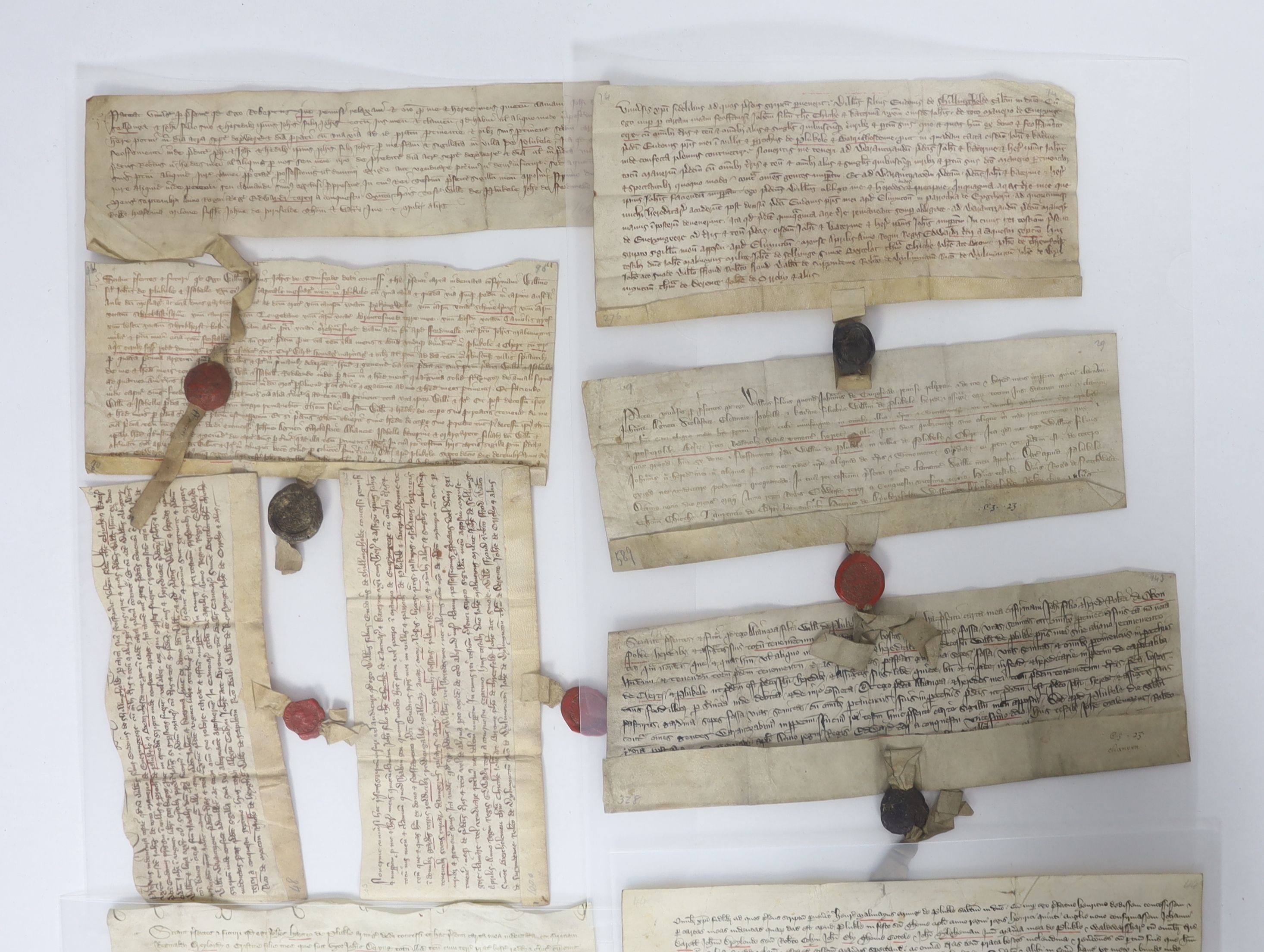 ° ° A Collection of deeds and documents relating chiefly to Kent, 1264-1654, from the collection - Image 8 of 42