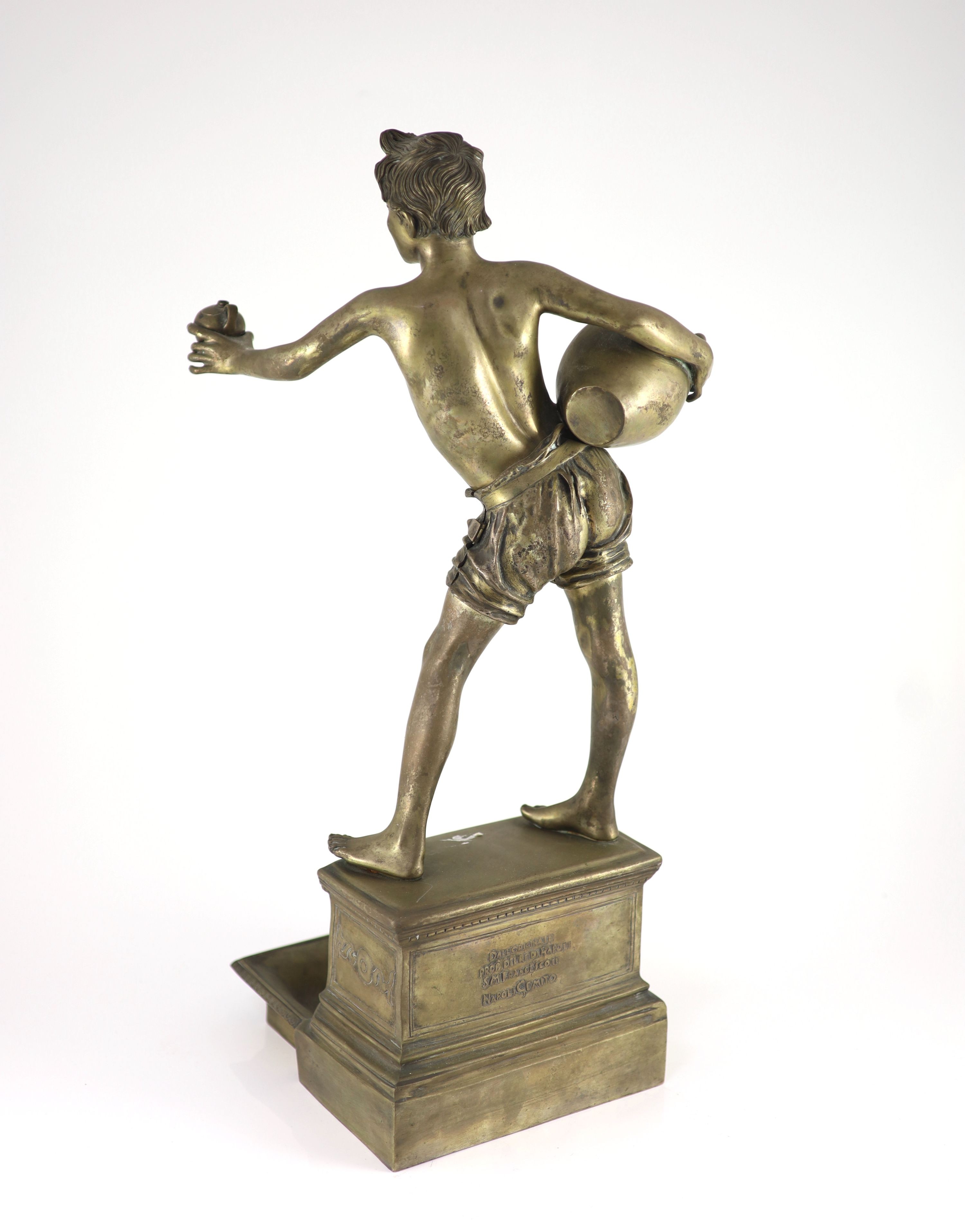Vincenzo Gemito (Italian 1852-1929): 'L'Acquaiolo' (The Water Carrier), a bronze figural - Image 4 of 5
