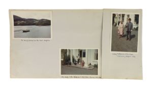 A group of three colour photographs,each with an inscription in pen below: 'Lady Mallowan & Sir Max,